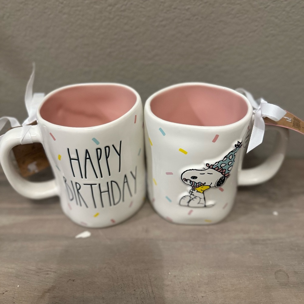 Rae Dunn /Peanuts Snoopy Happy Birthday Mug - Picture 2 of 2